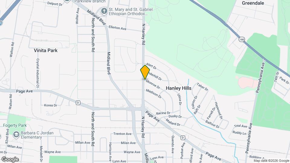 1816 N Hanley Rd Mapa y Detalles de la Ubicación