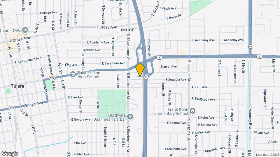 1204 E Sequoia Ave Map and Location Details