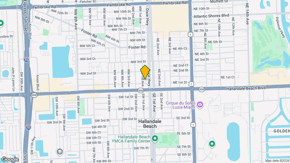 102 NW 1st Ave Map and Location Details
