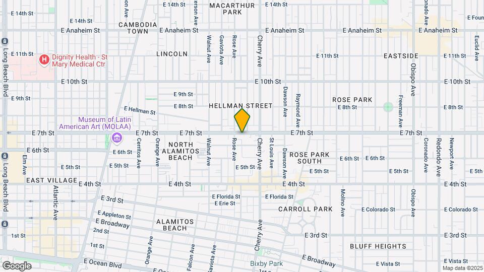 1820 E 7th St Map and Location Details