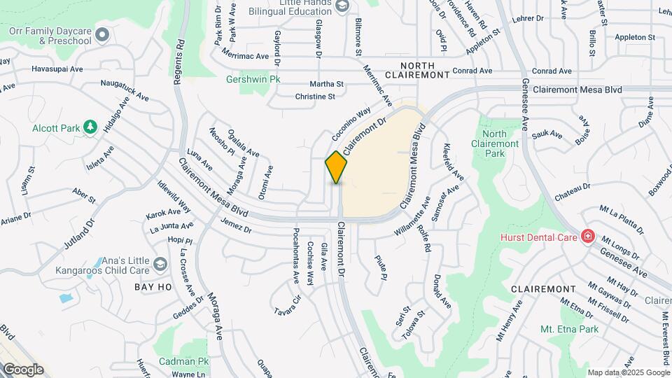 4640 Clairemont Dr Map and Location Details