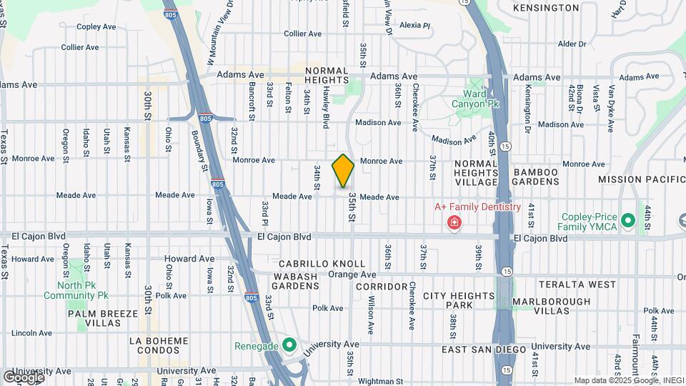 3468 Meade Ave Map and Location Details