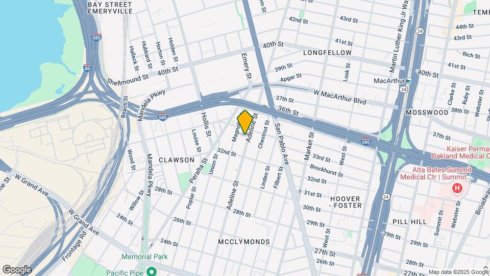 3321 Adeline St Map and Location Details