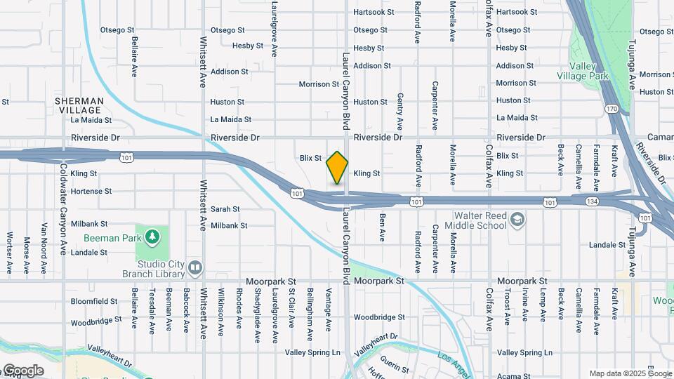 4637 Laurel Canyon Blvd Map and Location Details