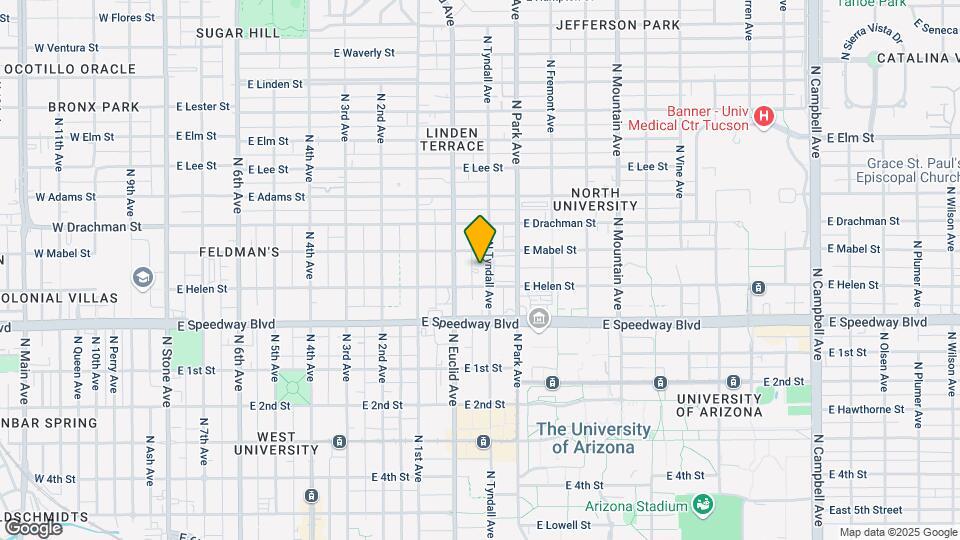 1221 N Tyndall Ave Map and Location Details