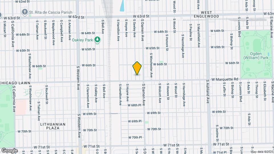 6645 S Seeley Ave Map and Location Details
