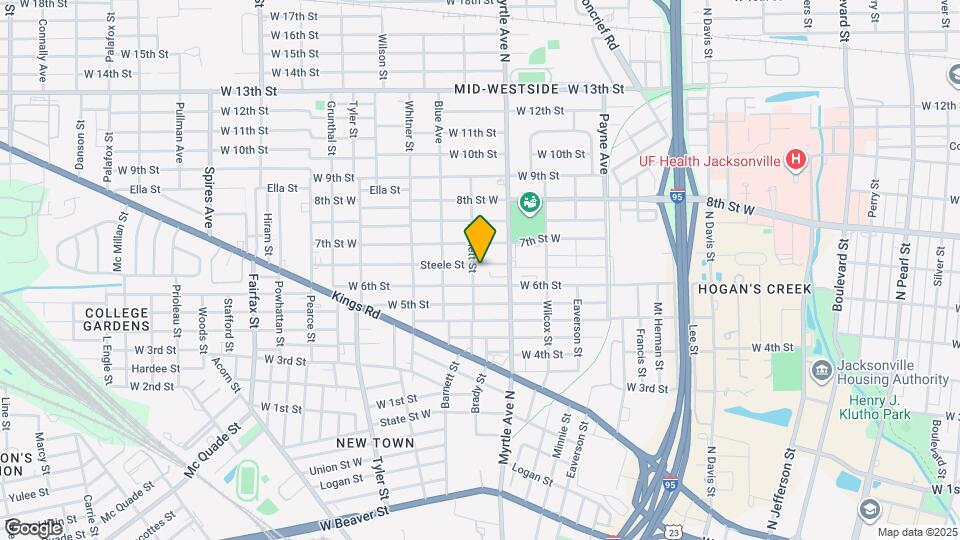 1348 Steele St Map and Location Details