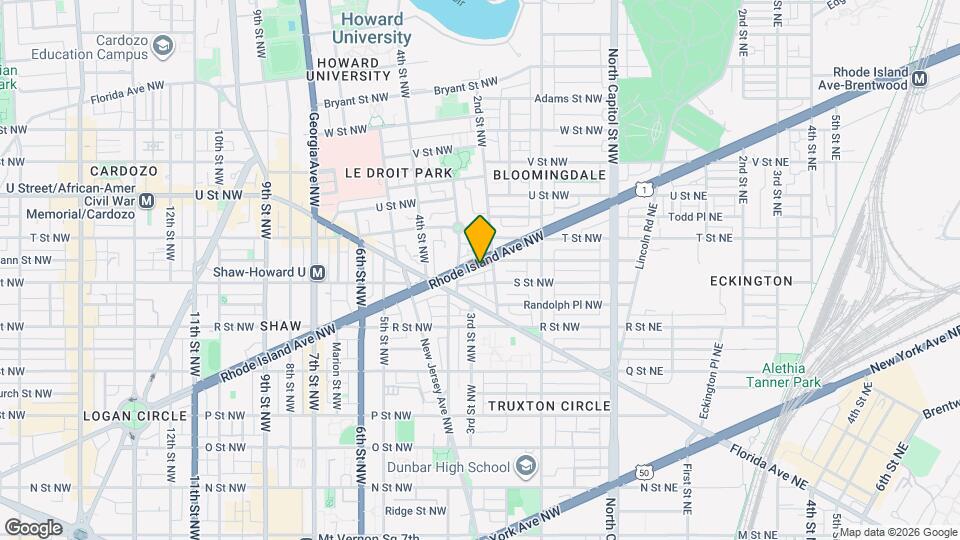 214 Rhode Island Ave NW, Unit A Map and Location Details