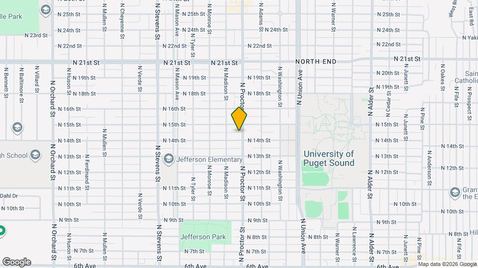 1408 N Proctor St Mapa y Detalles de la Ubicación
