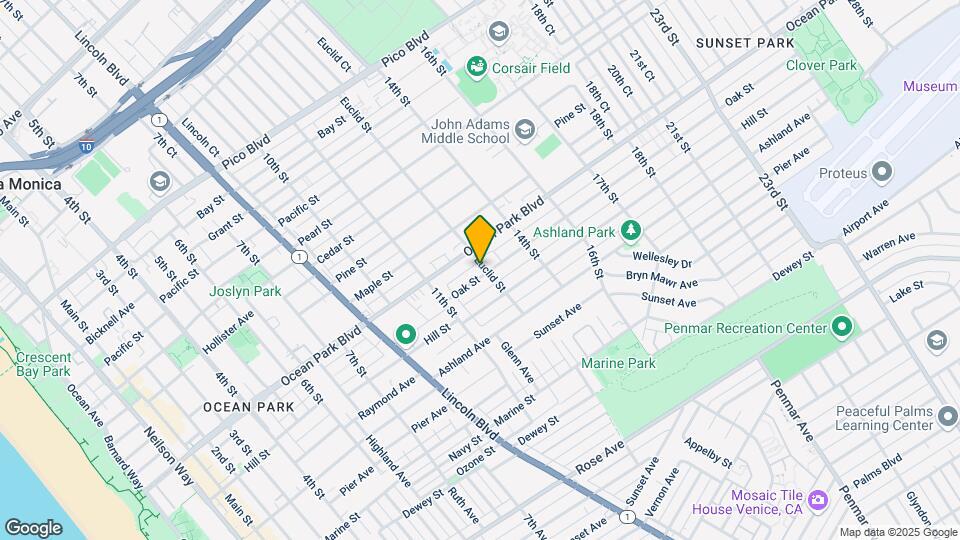 1227 Oak St Mapa y Detalles de la Ubicación
