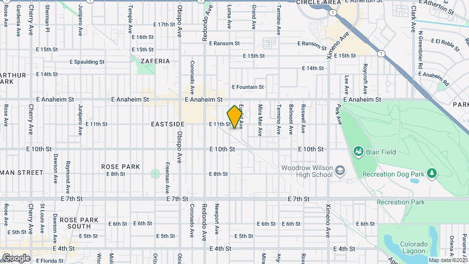 1070 Loma Ave Map and Location Details