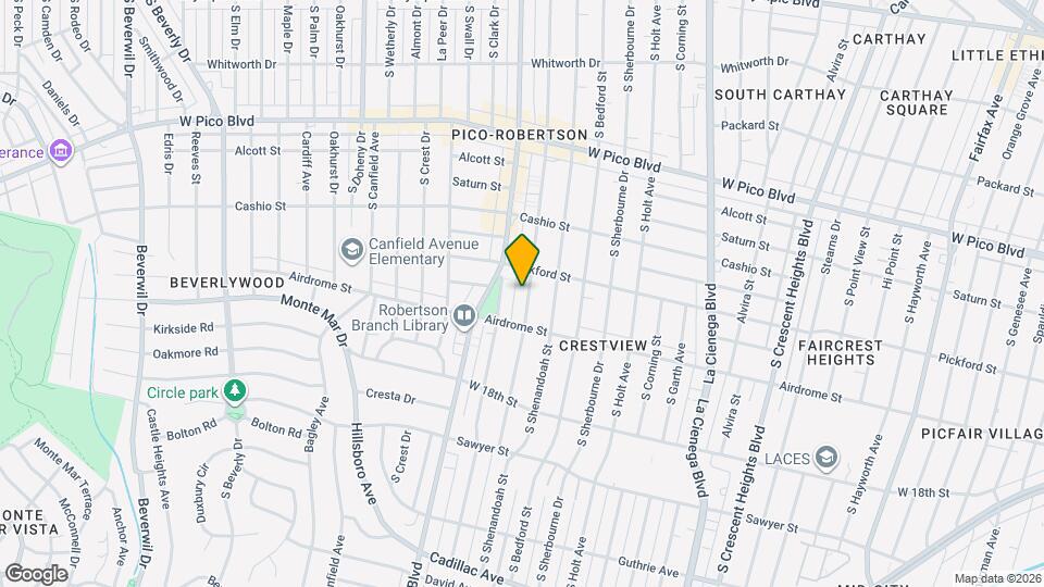 1625 S Wooster St Map and Location Details