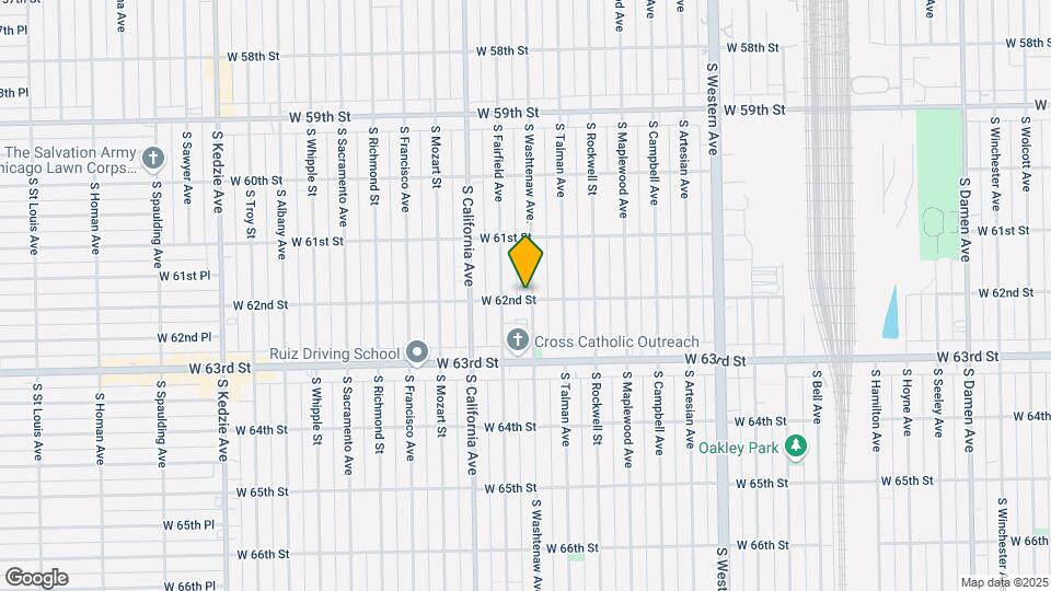 6157 S Washtenaw Ave Map and Location Details