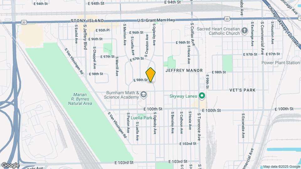 9814 S Oglesby Ave Map and Location Details