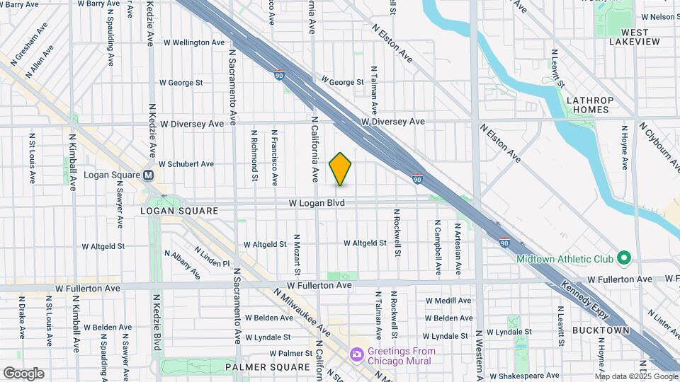 2722-2724 W Logan Blvd Map and Location Details