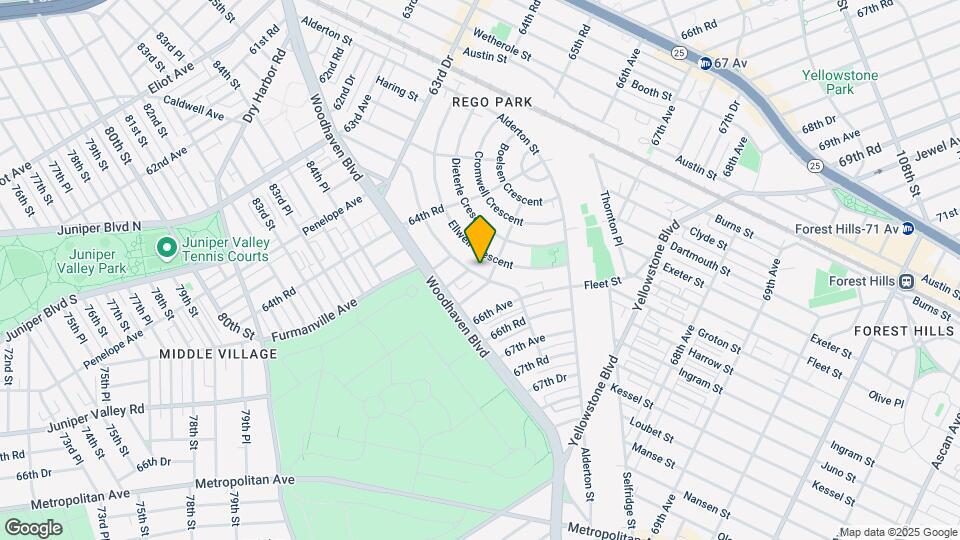 65-35 Fitchett St-Unit -2nd Floor Map and Location Details