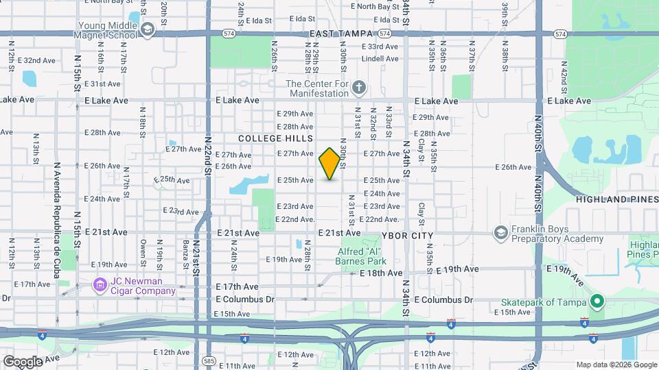 2909 E 25th Ave, Unit B Map and Location Details