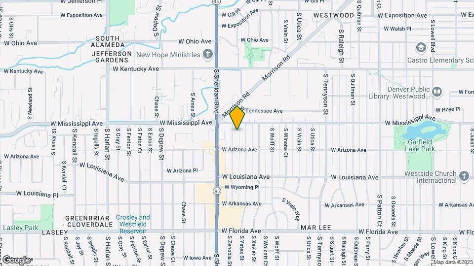 1122 S Zenobia St Map and Location Details