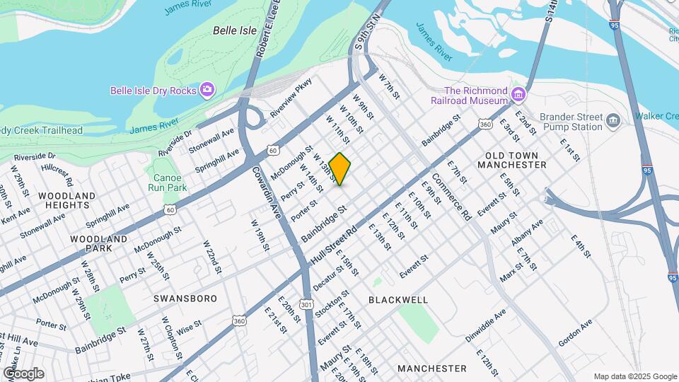 1302 Porter St Map and Location Details