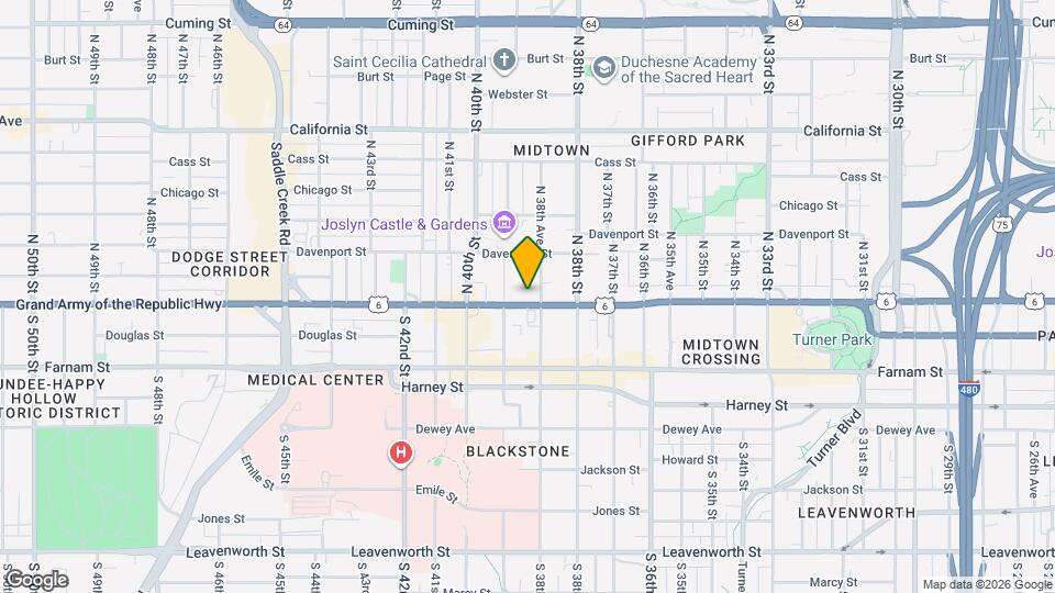 3860 Dodge St Map and Location Details