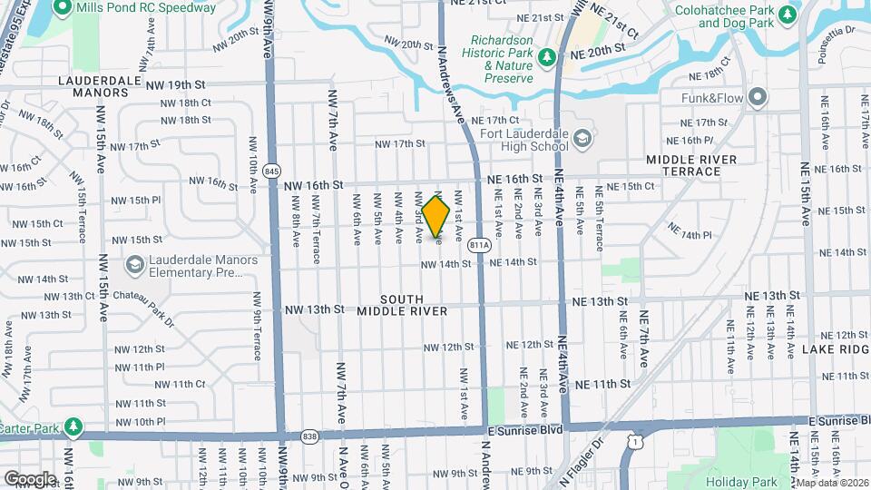 1421 NW 2nd Ave Map and Location Details