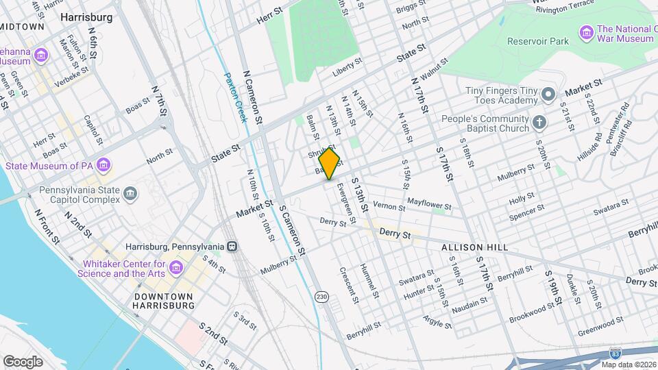 1207 Market St Map and Location Details