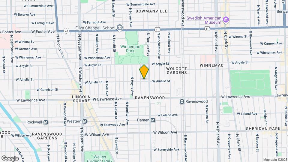 2020 W Ainslie St, Unit 1 Map and Location Details