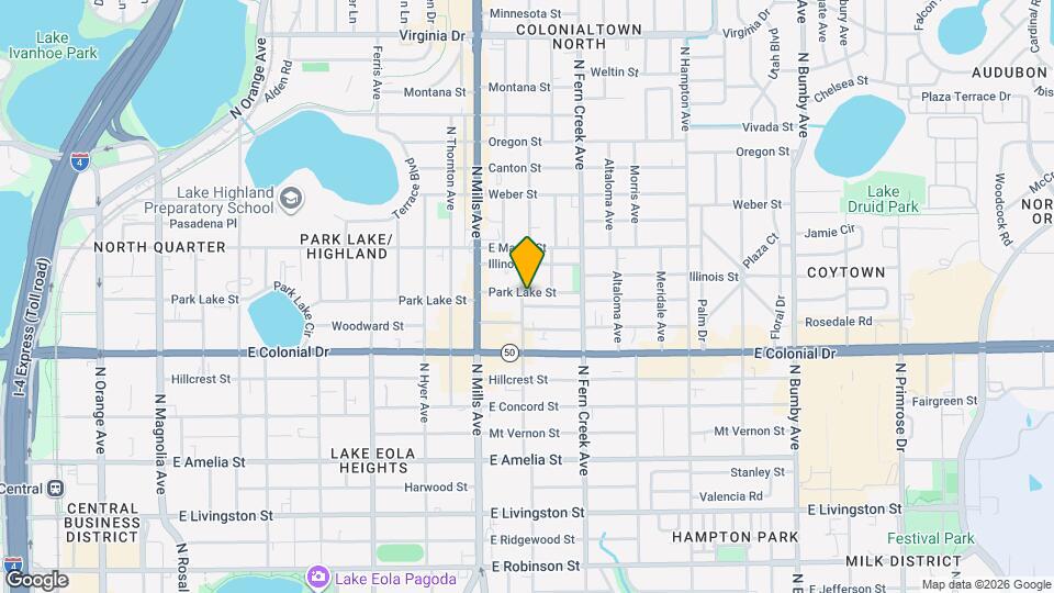 1400 Park Lake St Map and Location Details