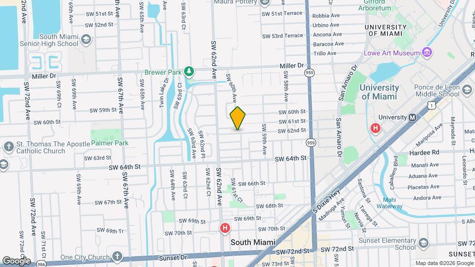 6021 SW 62nd St Mapa y Detalles de la Ubicación