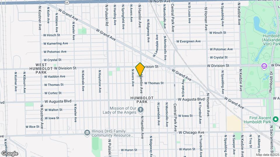 1114 N Hamlin Ave Map and Location Details