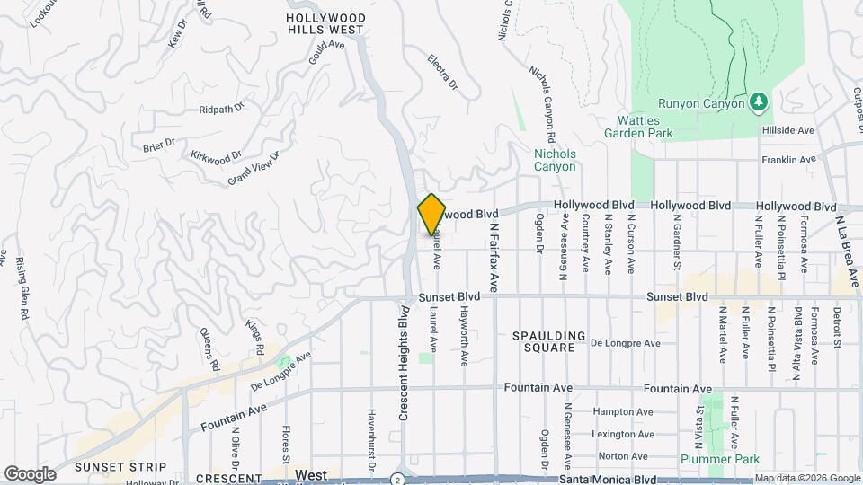 1615 N Laurel Ave, Unit 204 Mapa y Detalles de la Ubicación