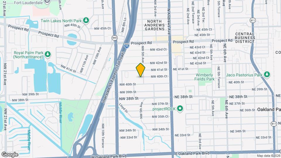 554 NW 40th Ct Map and Location Details