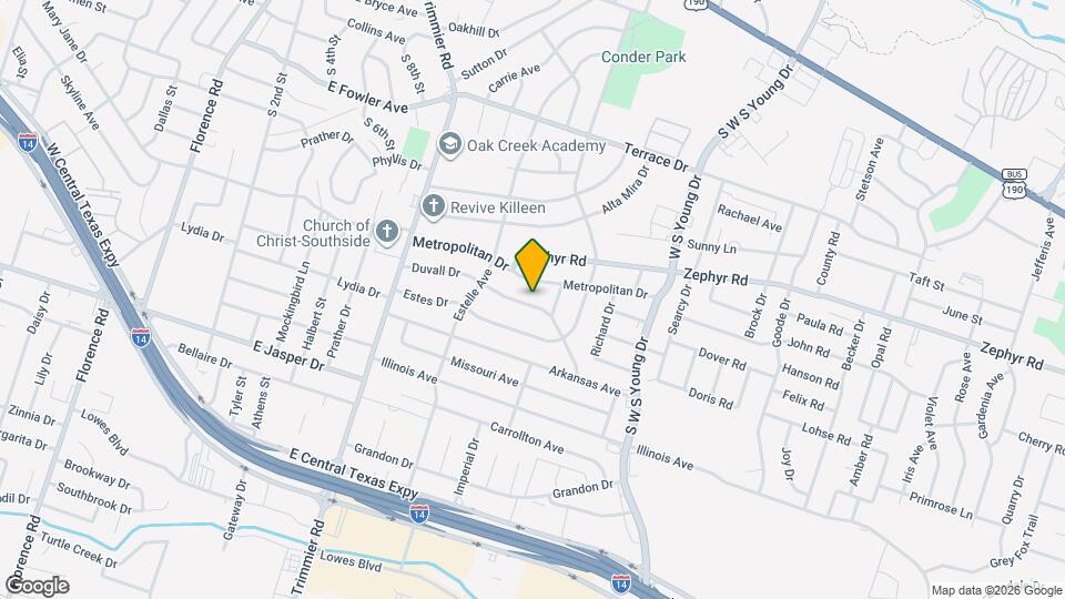 1401 Duvall Dr Map and Location Details