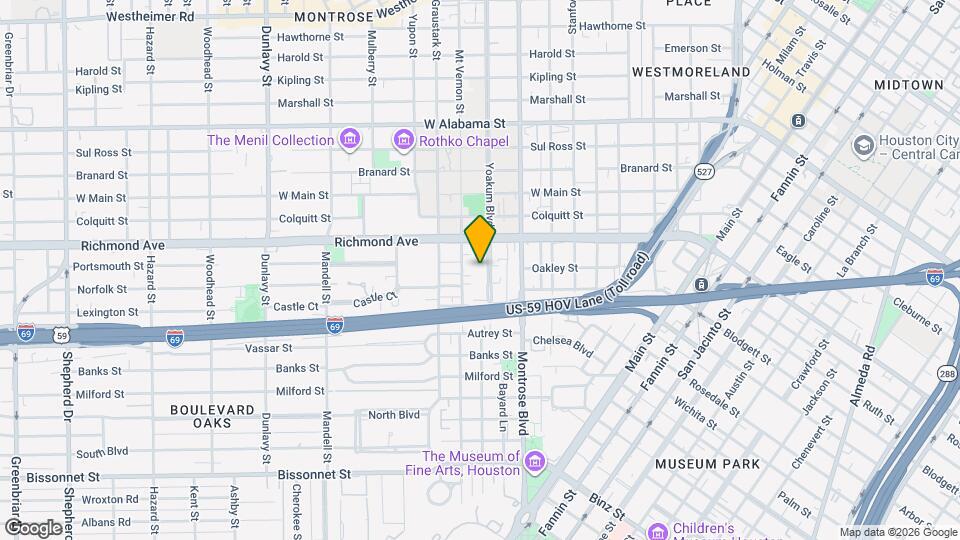 4408 Yoakum Blvd Map and Location Details