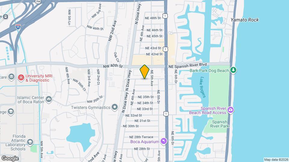 458 NE 38th St Map and Location Details