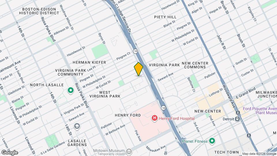1143 Virginia Park St Mapa y Detalles de la Ubicación
