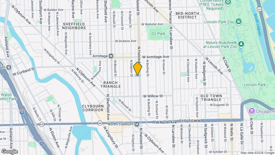 1870 N Halsted St Map and Location Details