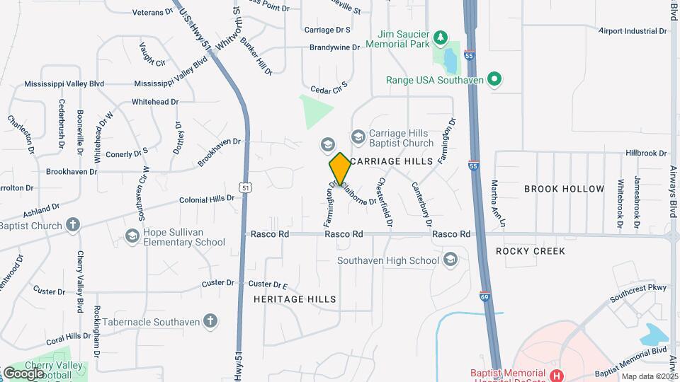 1233 Claiborne Dr Map and Location Details