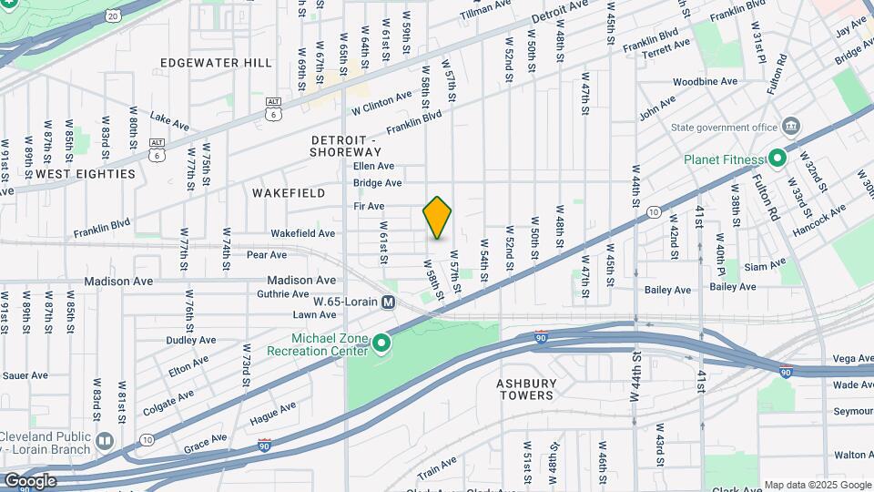 1955 W 58th St Map and Location Details