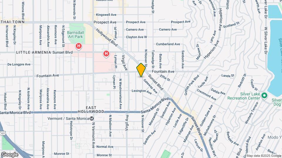 1249 N Hoover St Map and Location Details