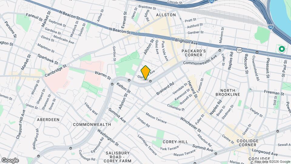 1343 Commonwealth Ave Map and Location Details