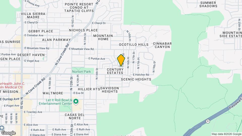 9426 N 16th St, Unit 921 Map and Location Details