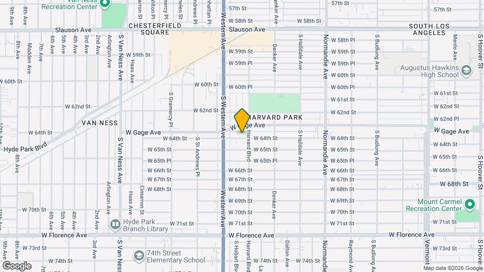 1715 W 64th St, Unit 1/2 Mapa y Detalles de la Ubicación