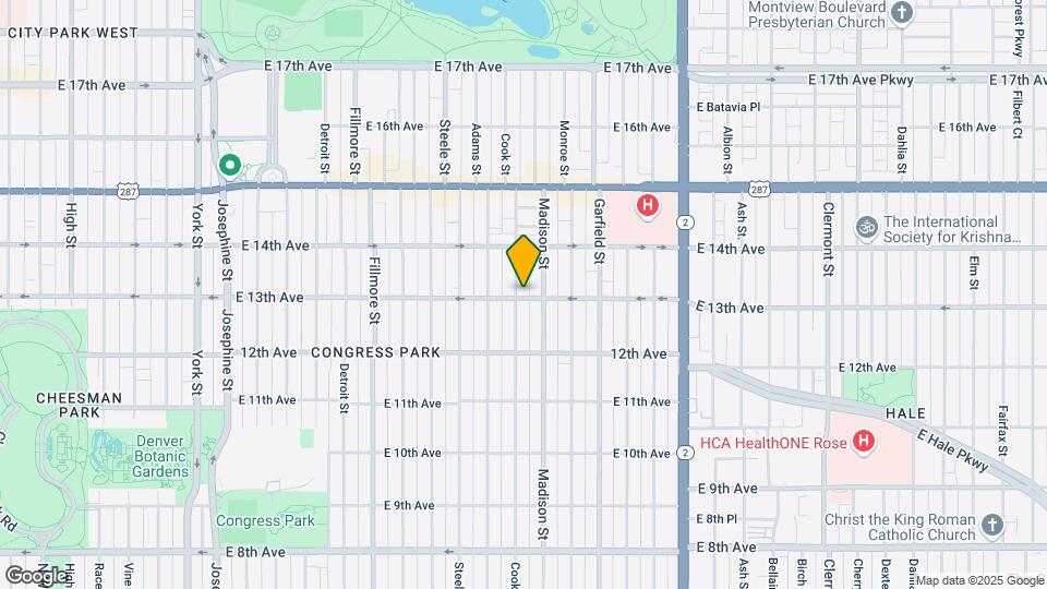 3401 E 13th Ave Mapa y Detalles de la Ubicación