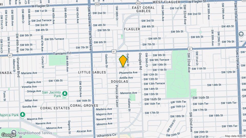 1000 E Ponce De Leon Blvd Map and Location Details