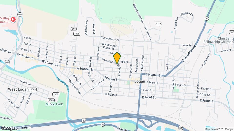 229 N Spring St Map and Location Details