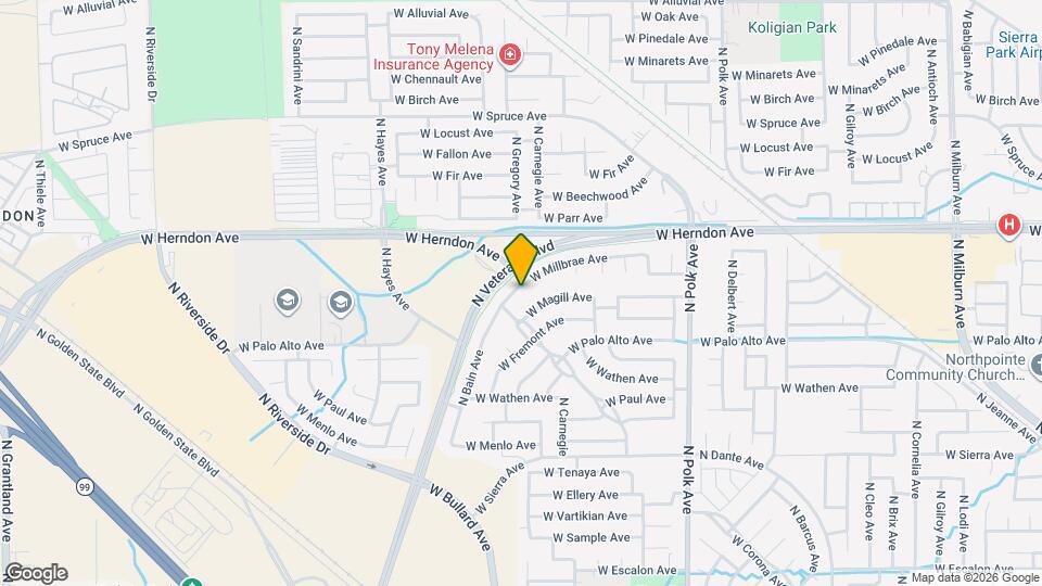 5857 W Millbrae Ave Map and Location Details