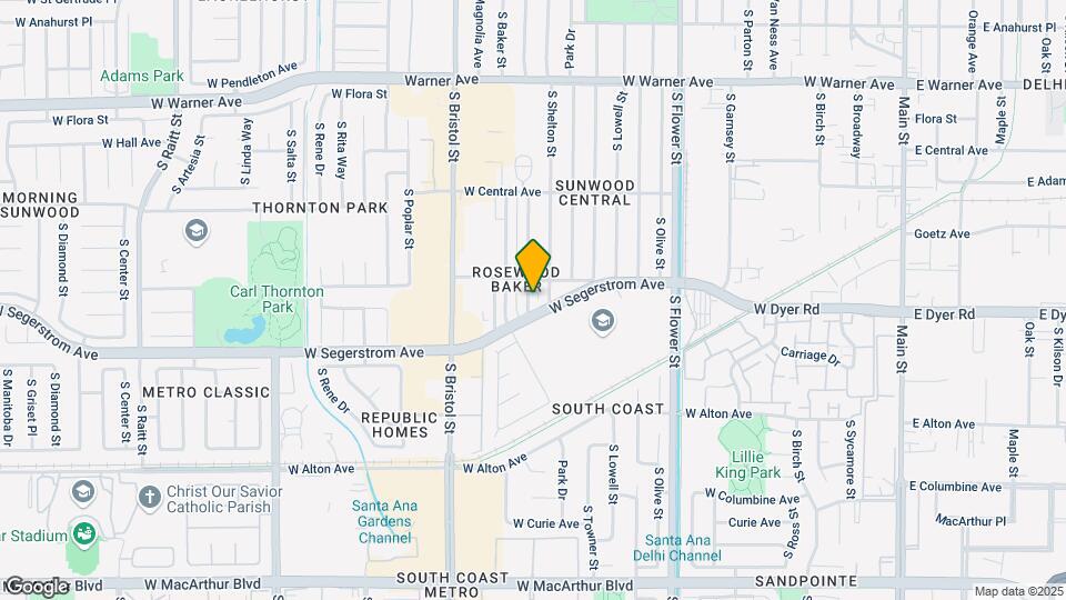2717 S Rosewood Ave Map and Location Details