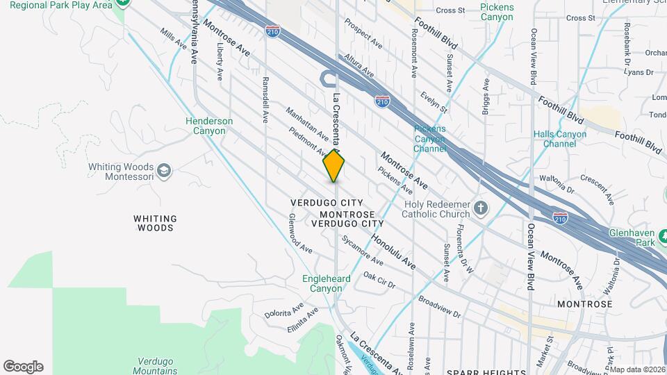 3831 La Crescenta Ave Map and Location Details