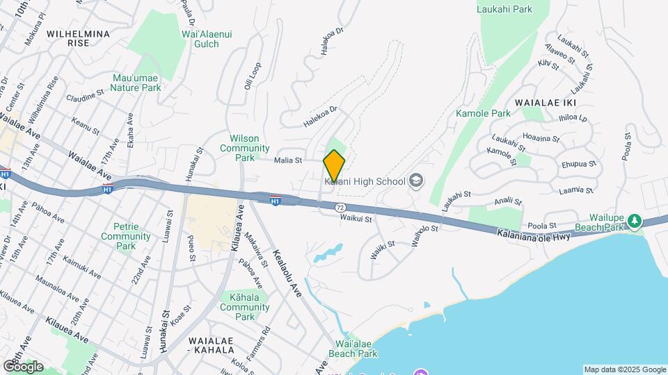 4525 Aliikoa St Mapa y Detalles de la Ubicación
